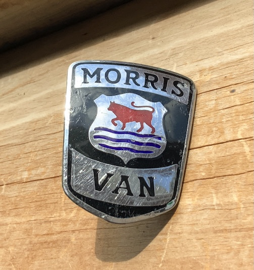Vintage Morris Van name badge